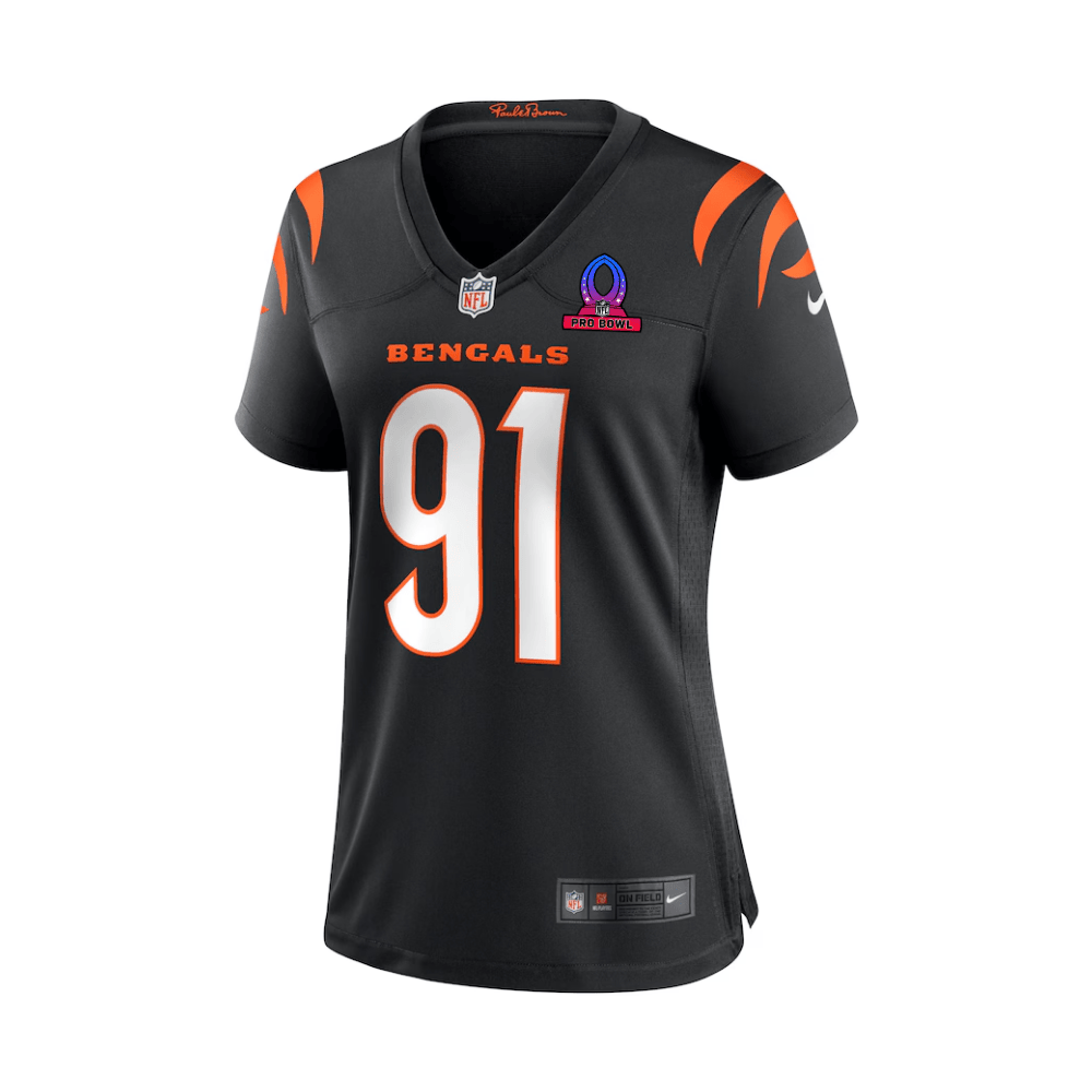 Trey Hendrickson 91 Cincinnati Bengals 2025 Pro Bowl Patch Game Black NFL Jersey Women's