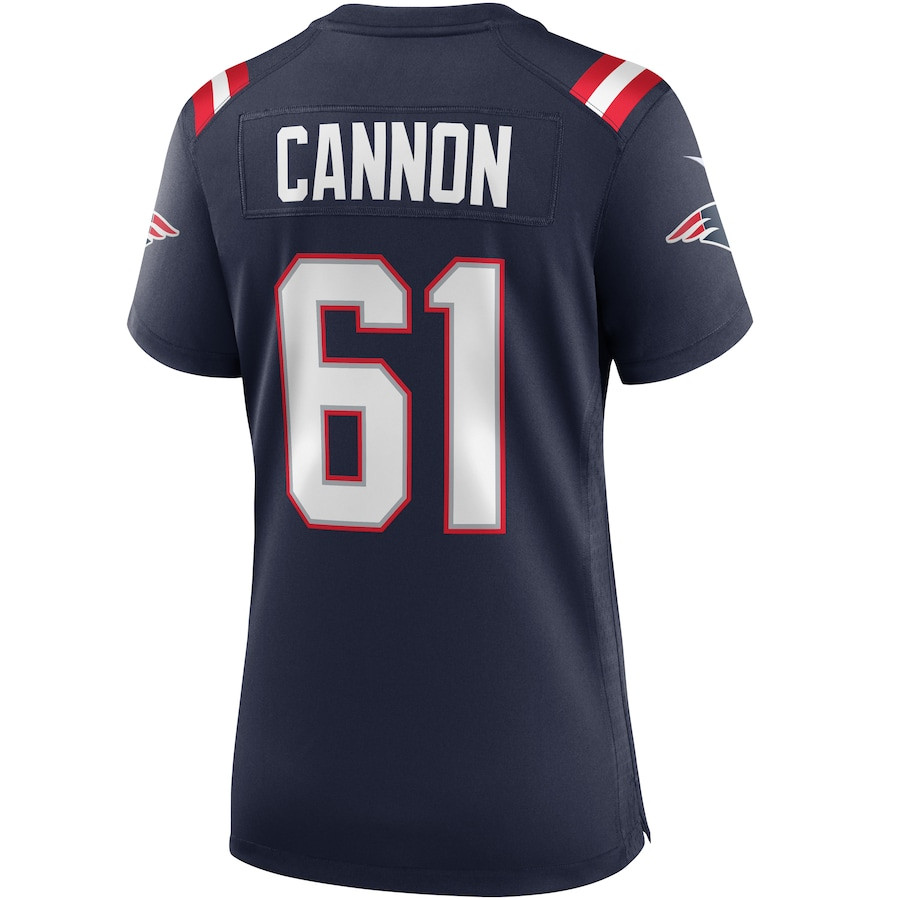 Marcus Cannon 61 New England Patriots Game Navy NFL Jersey Women's
