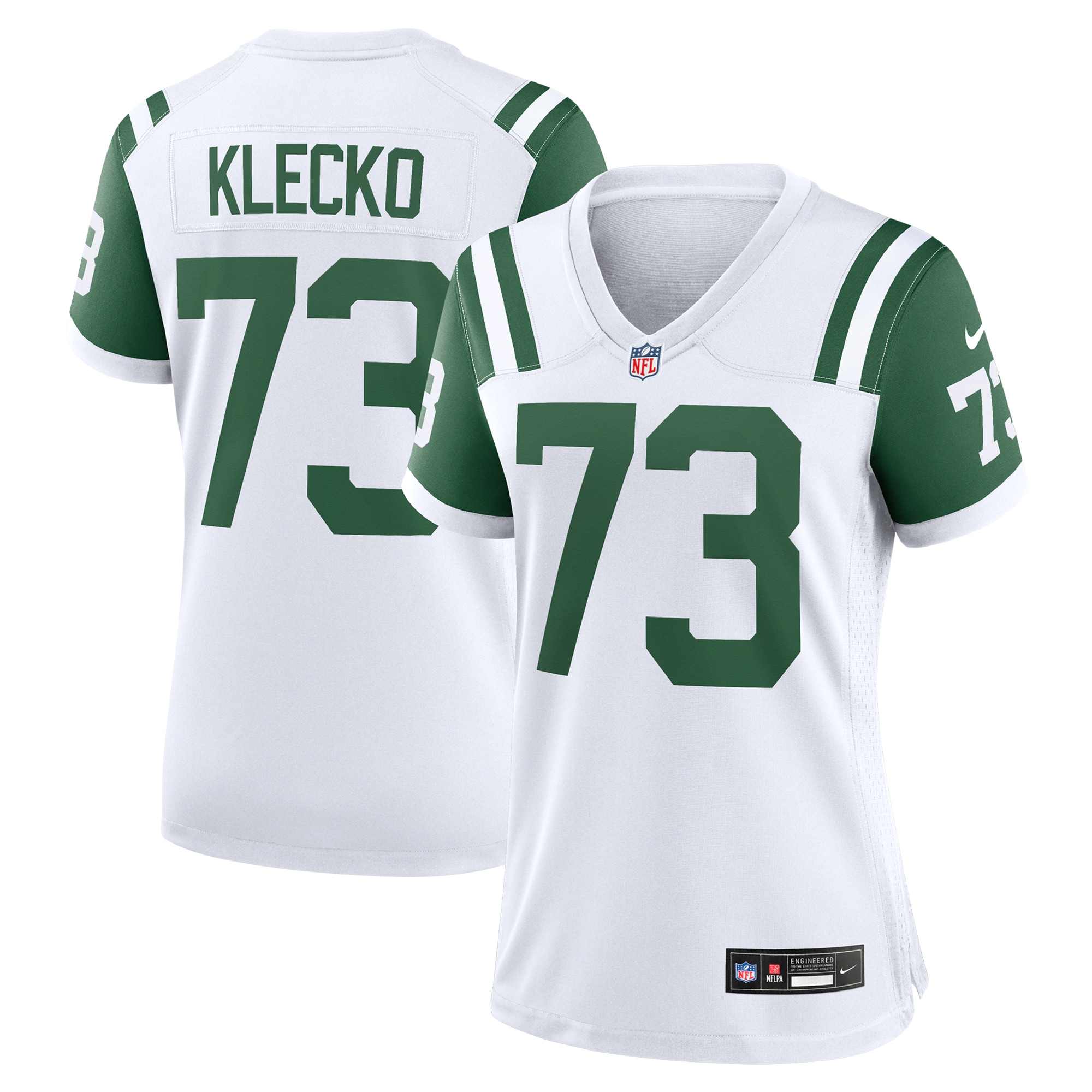 New York Jets Joe Klecko White Classic Alternate Retired Player Game NFL Jersey Women's