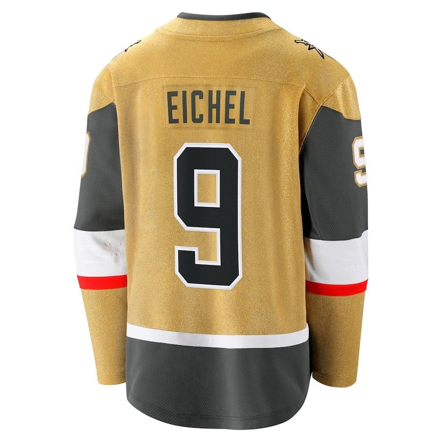 Jack Eichel 9 Vegas Golden Knights 2023 Stanley Cup Final Home Breakaway Player Gold NHL Jersey Men's