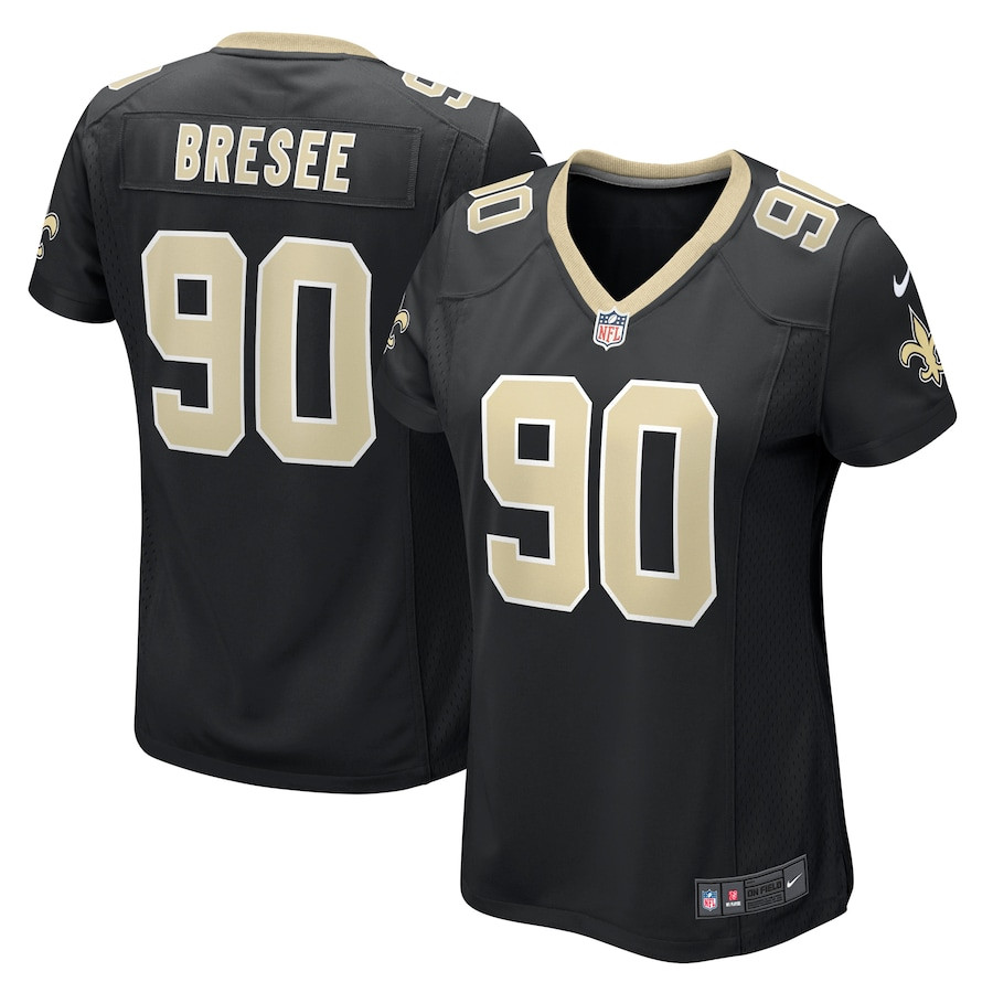 Bryan Bresee 90 New Orleans Saints Game Black NFL Jersey Women's
