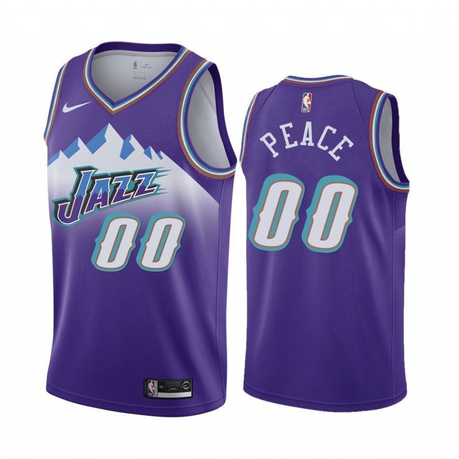 Jordan Clarkson Peace Utah Jazz Classic NBA Jersey Men's