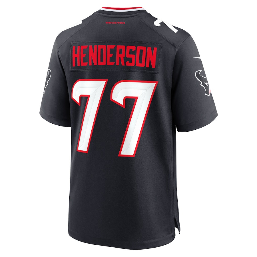 LaDarius Henderson 77 Houston Texans Game Navy NFL Jersey Men's