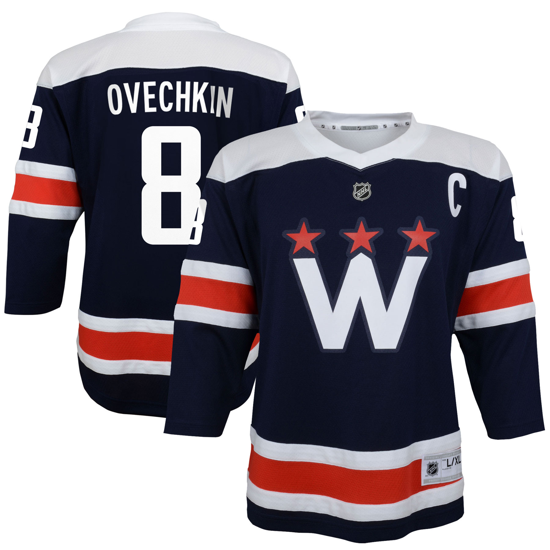 Washington Capitals Alexander Ovechkin Navy 2020/21 Alternate Player NHL Jersey Youth