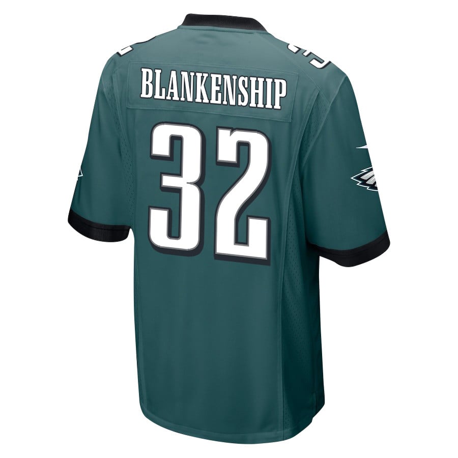 Reed Blankenship 32 Philadelphia Eagles Super Bowl LIX Champions Patch New Orleans The Ultimate Showdown' EMBROIDERED Game Midnight Green NFL Jersey Men's