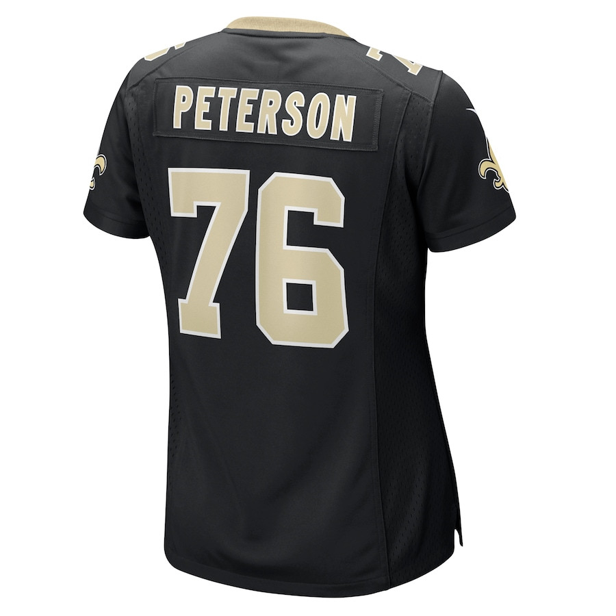 Camron Peterson 76 New Orleans Saints Game Black NFL Jersey Women's