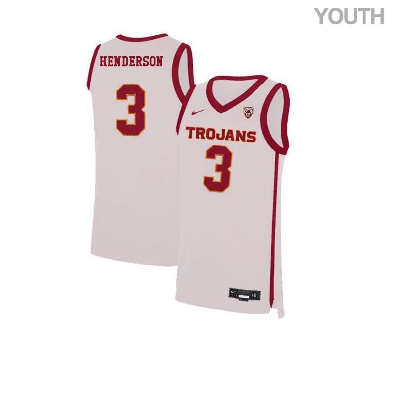 3 Harrison Henderso White Elite USC Trojans NCAA Jersey Youth