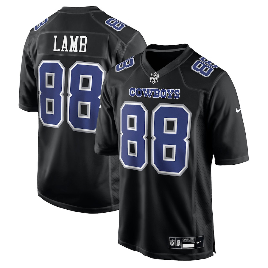 CeeDee Lamb 88 Dallas Cowboys Fashion Game Carbon Black NFL Jersey Men's