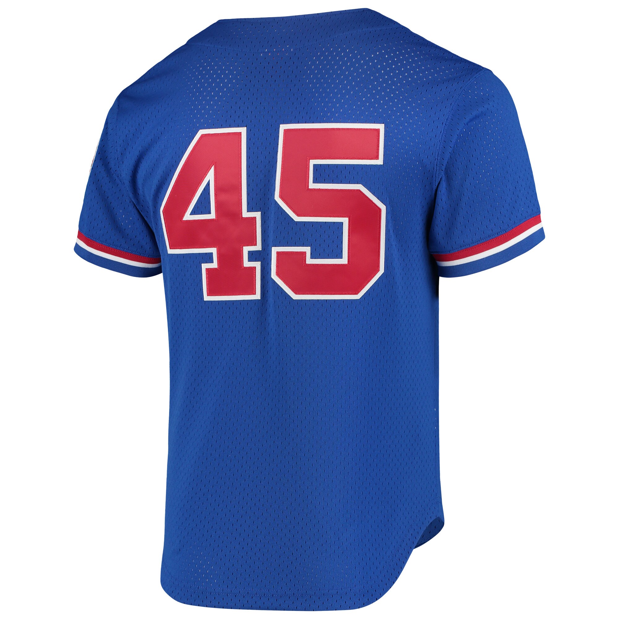 Montreal Expos Pedro Martinez Mitchell Ness Blue Cooperstown Collection Mesh Batting Practice Button-Up MLB Jersey Men's