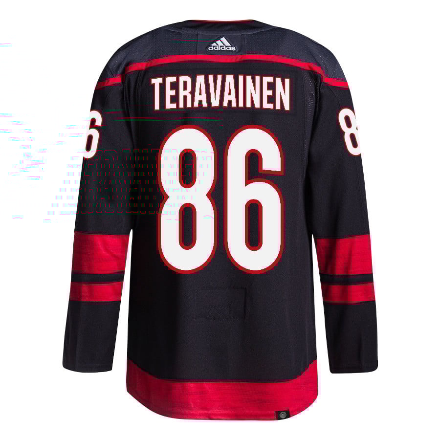 Teuvo Teravainen 86 Carolina Hurricanes 2024 Playoffs Patch Home Black NHL Jersey Men's
