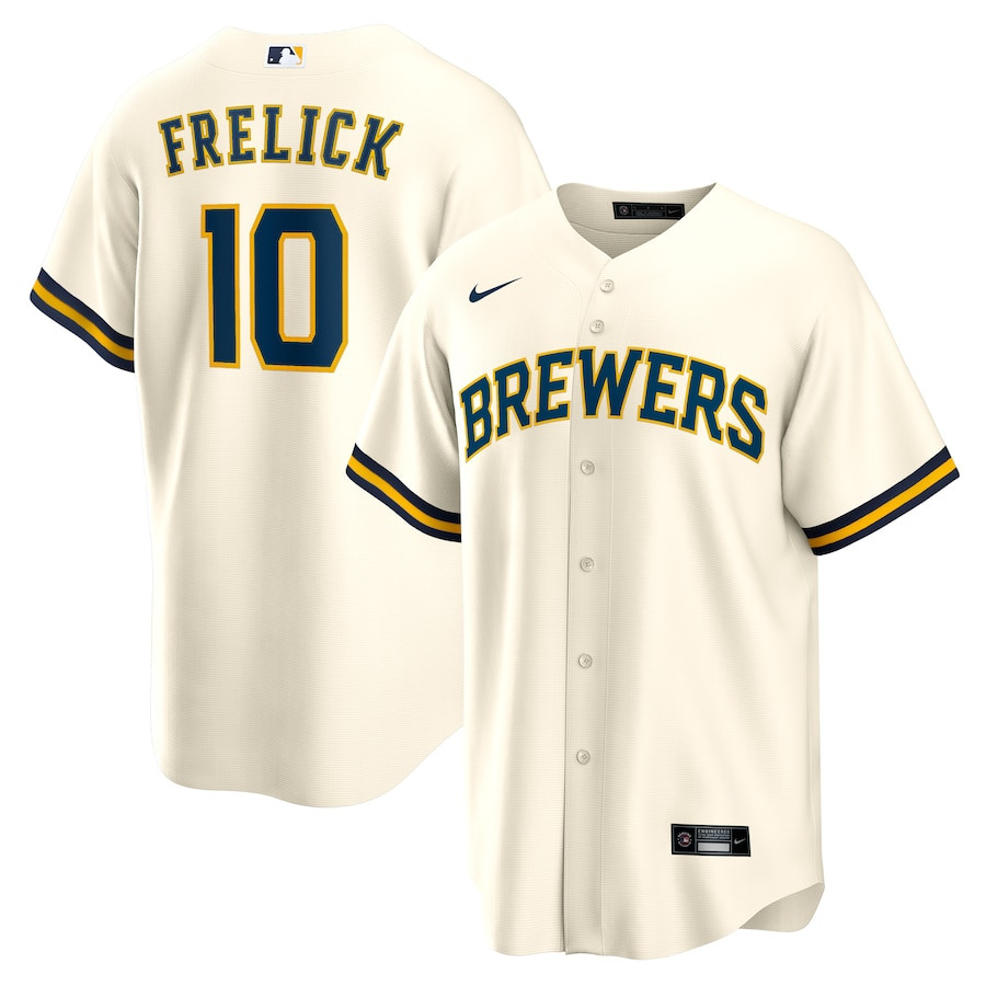 Sal Frelick 10 Milwaukee Brewers Home Cream MLB Jersey Men's