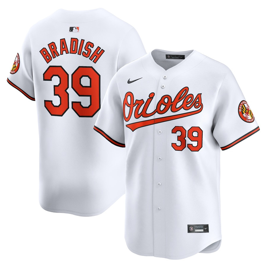 Kyle Bradish 39 Baltimore Orioles Home Limited White MLB Jersey Men's