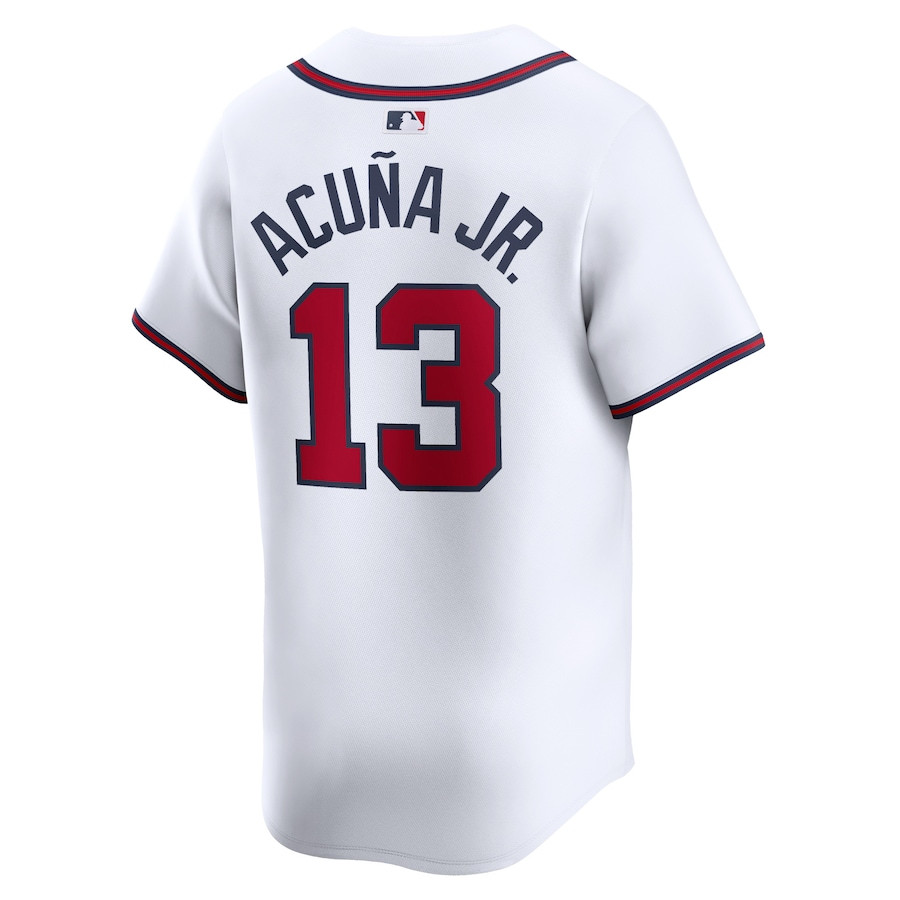 Ronald Acu?a Jr. 13 Atlanta Braves Home Limited Player White MLB Jersey Men's