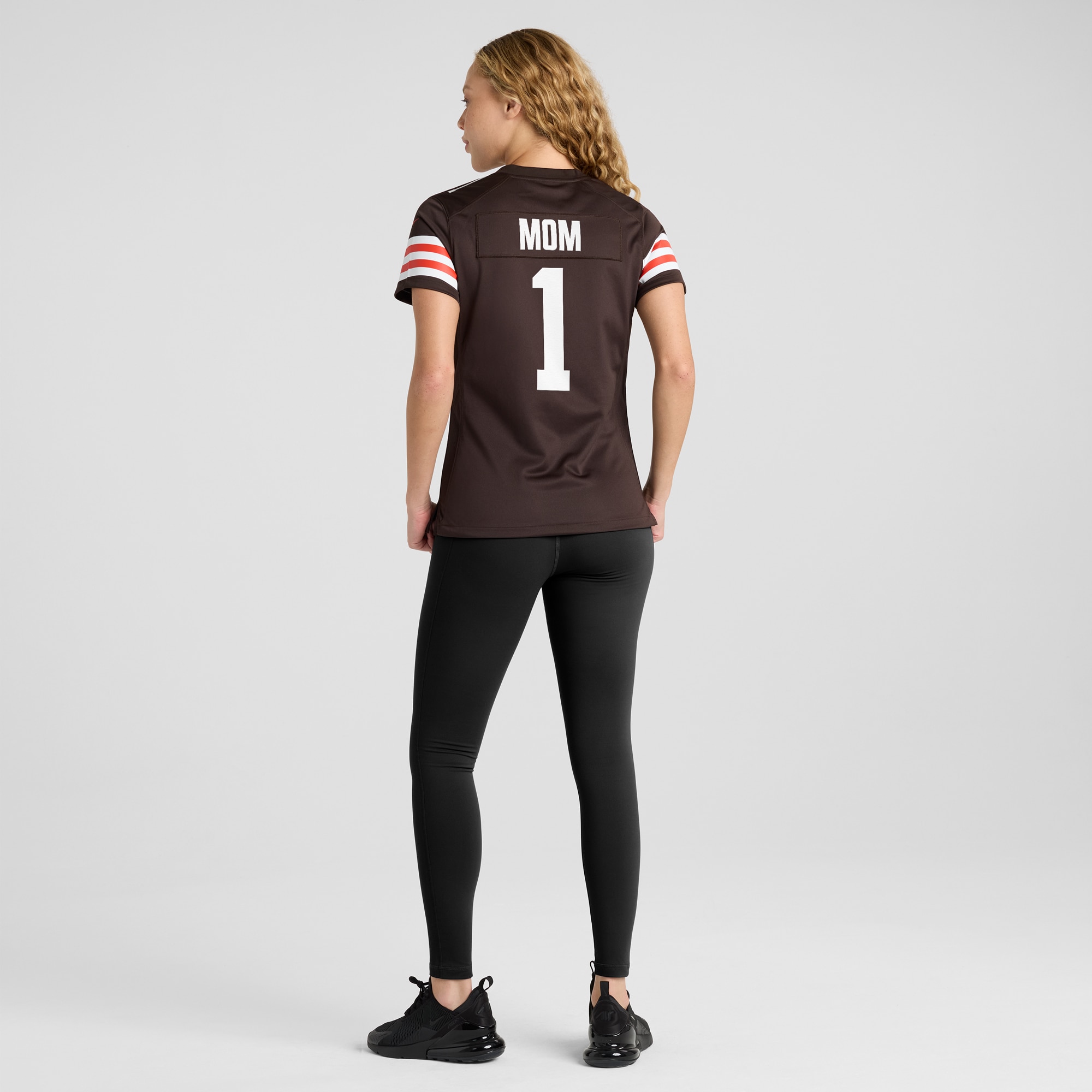 Cleveland Browns Number 1 Mom Brown Game NFL Jersey Women's
