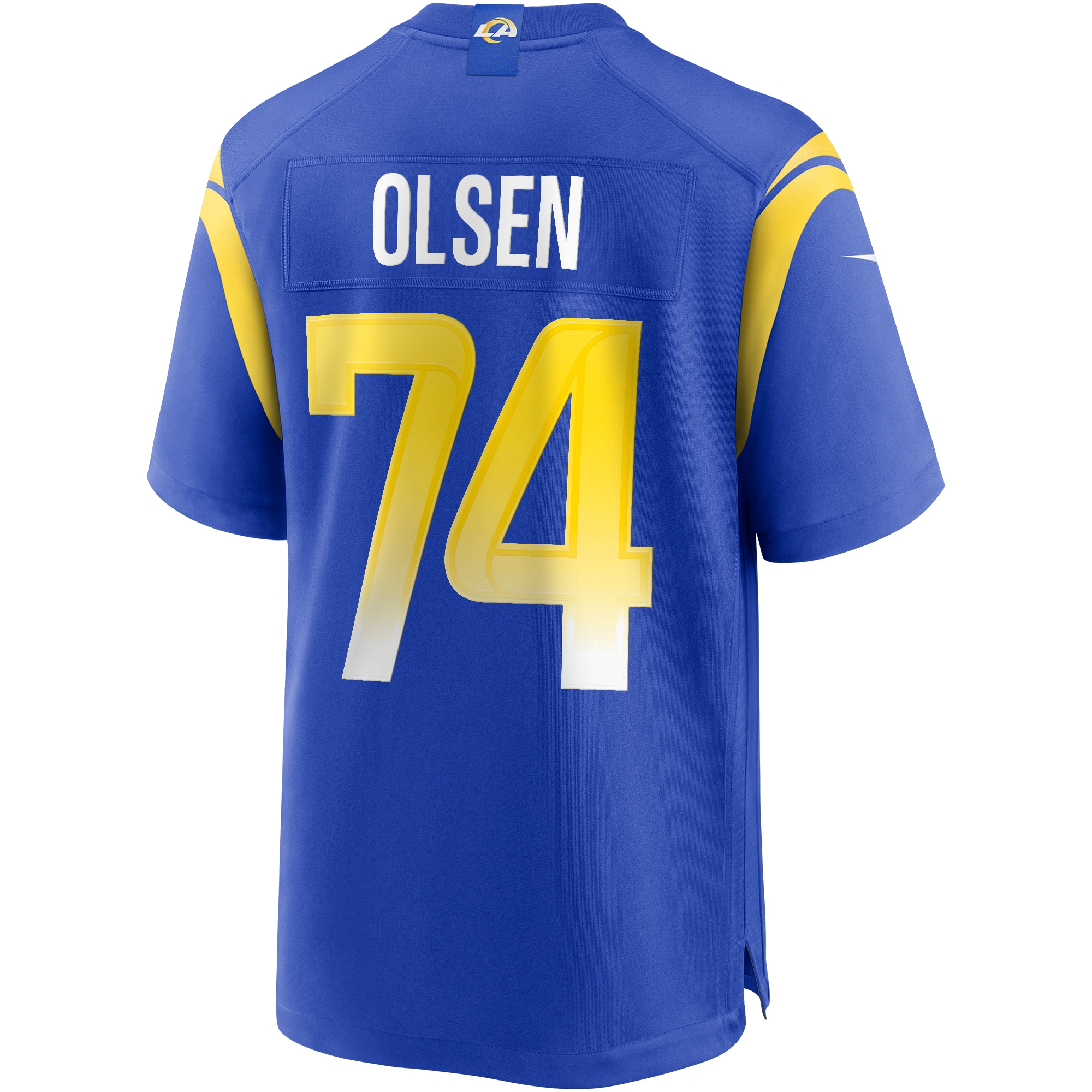 Los Angeles Rams Merlin Olsen Royal Game Retired Player NFL Jersey Men's