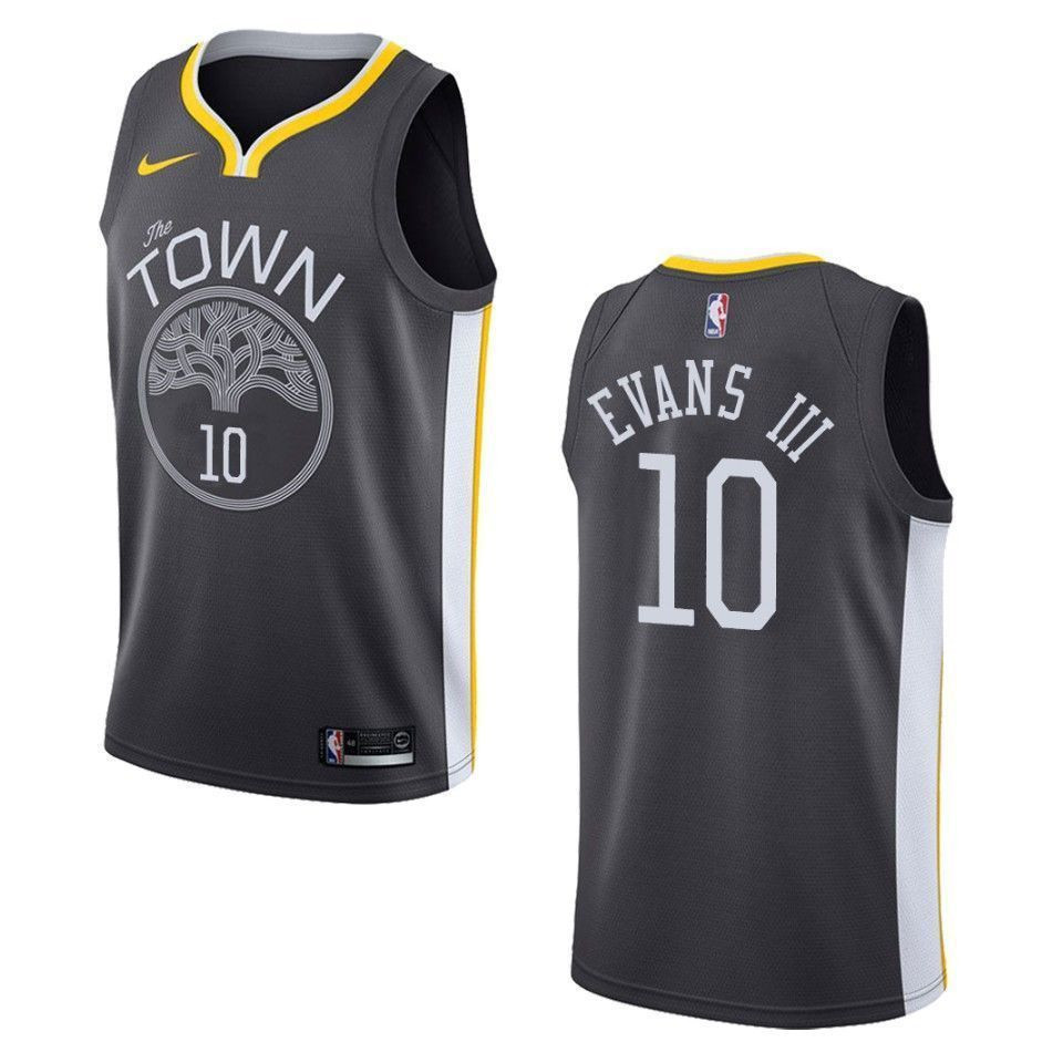 Golden State Warriors 10 Jacob Evans Iii Statement Swingman Black NBA Jersey Men's