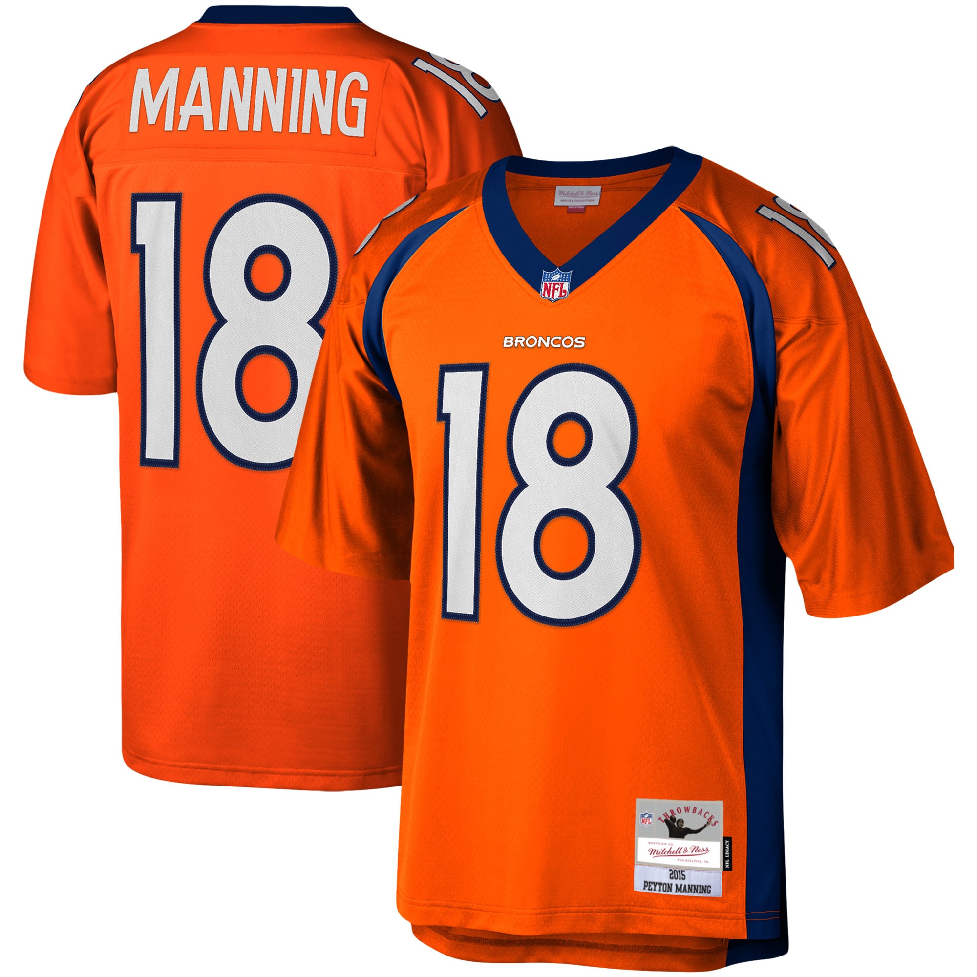 Denver Broncos Peyton Manning Mitchell Ness Orange Legacy NFL Jersey Men's