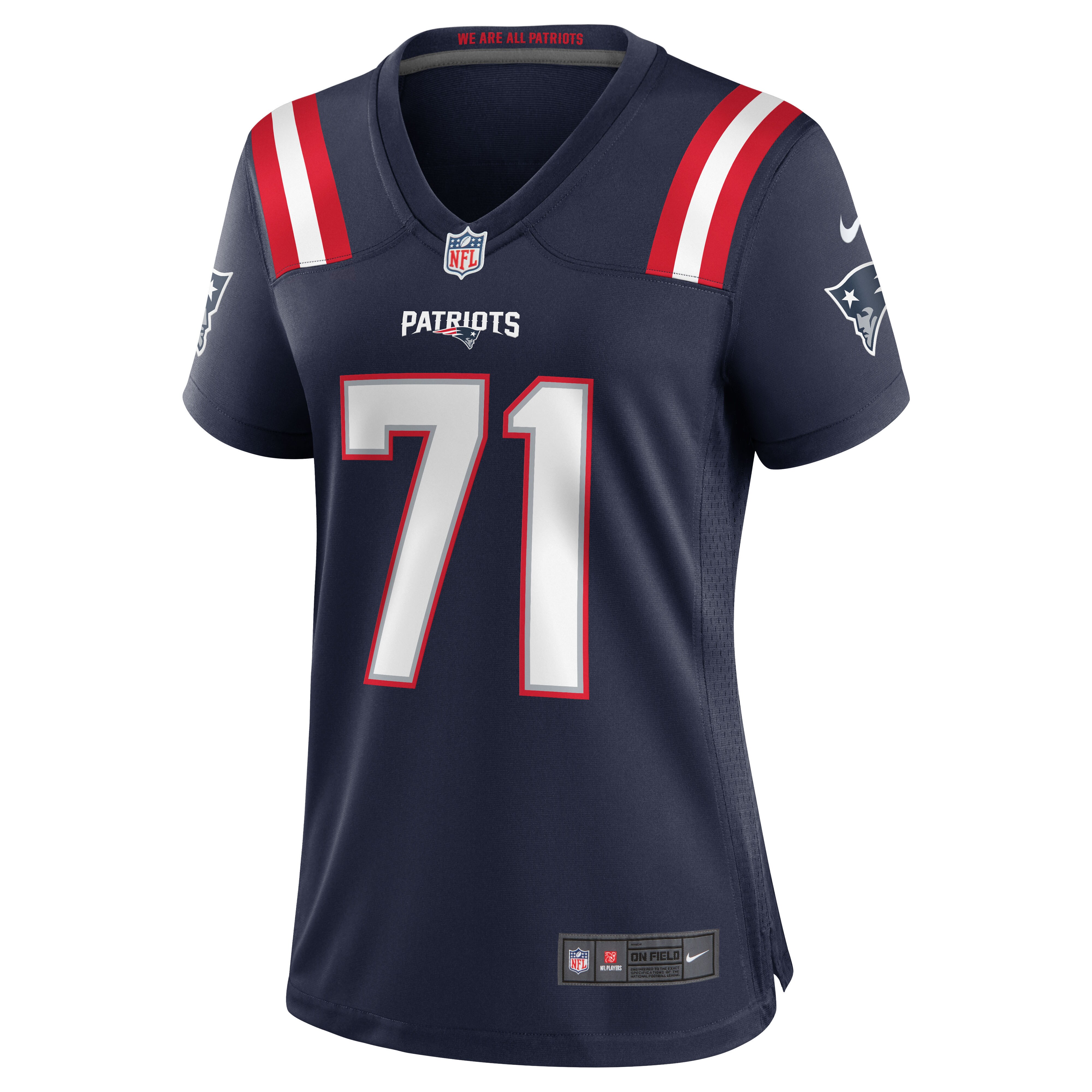 New England Patriots Mike Onwenu Navy Team Game NFL Jersey Women's