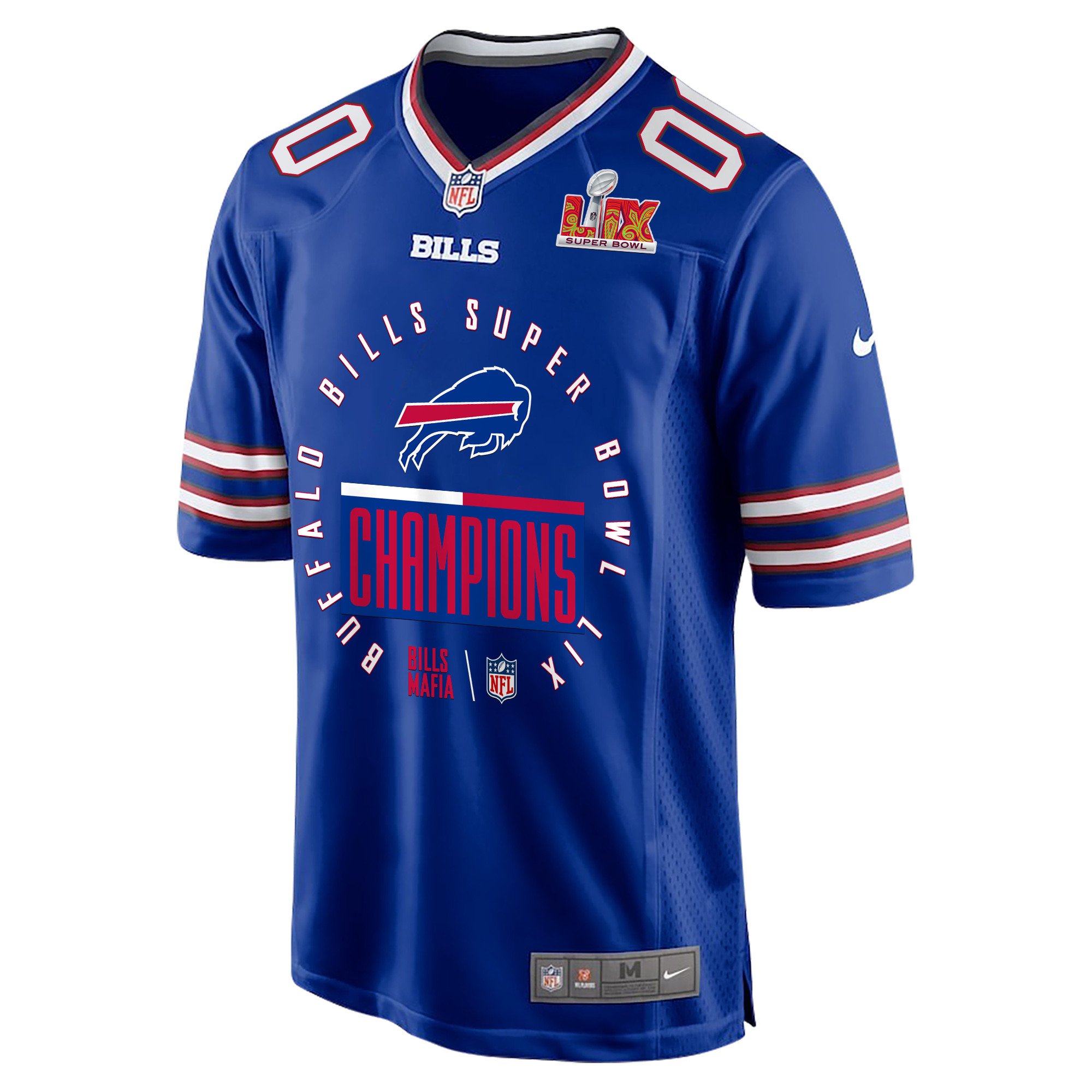 Buffalo Bills Super Bowl LIX Champions Game Custom Royal NFL Jersey Men's
