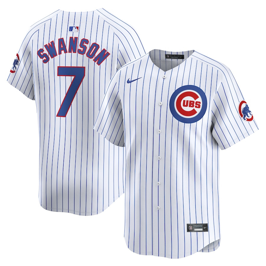 Dansby Swanson 7 Chicago Cubs Home Limited White MLB Jersey Youth