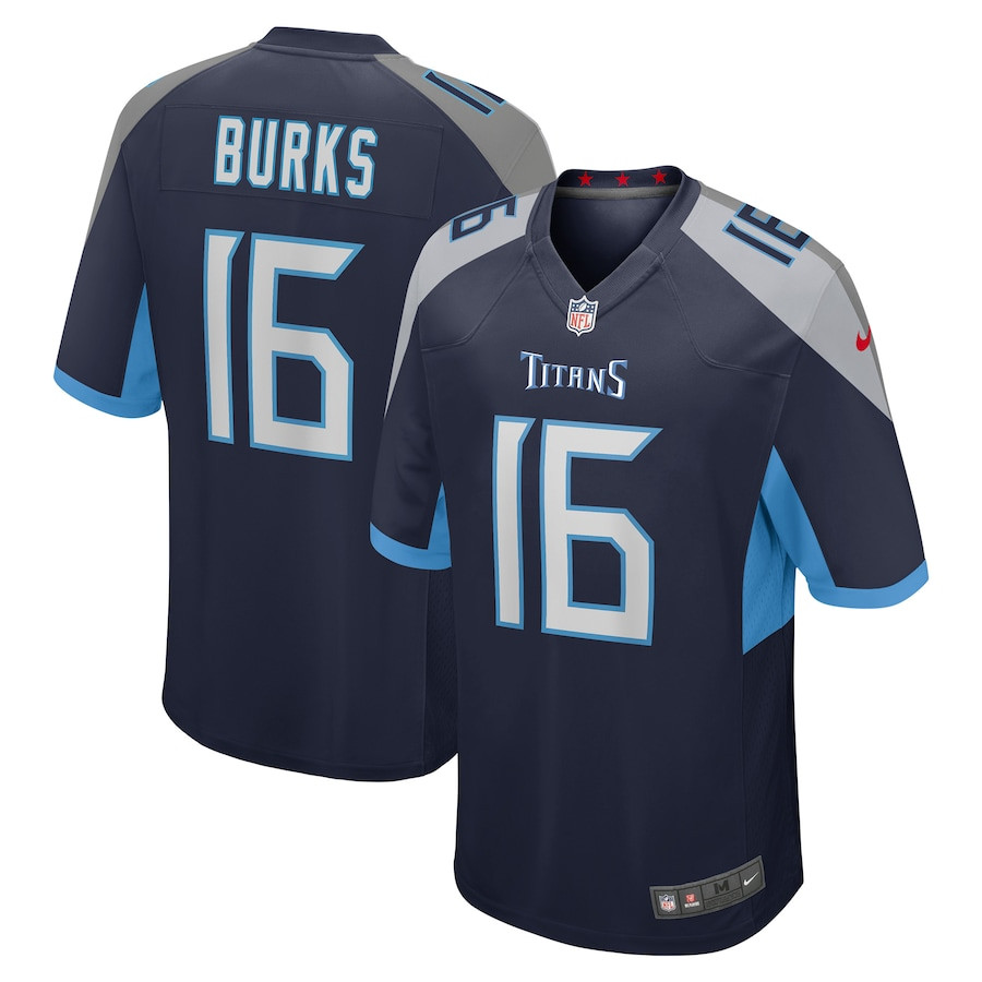 Treylon Burks 6 Tennessee Titans Team Game Navy NFL Jersey Men's