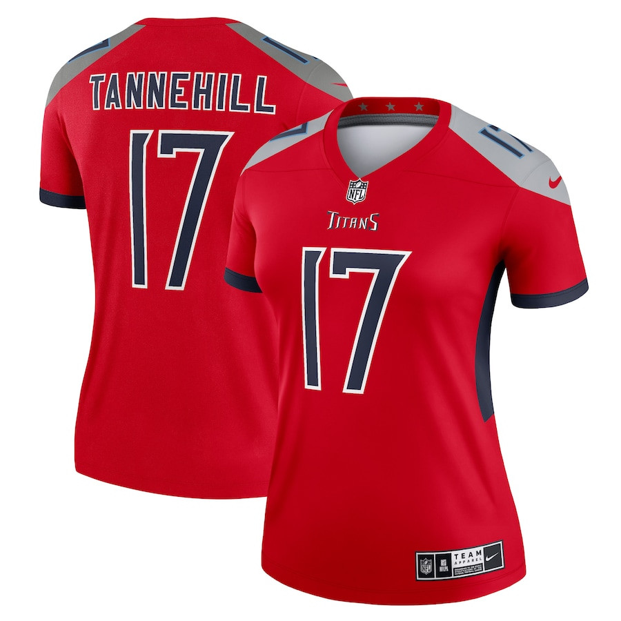 Ryan Tannehill 17 Tennessee Titans Inverted Legend Red NFL Jersey Women's