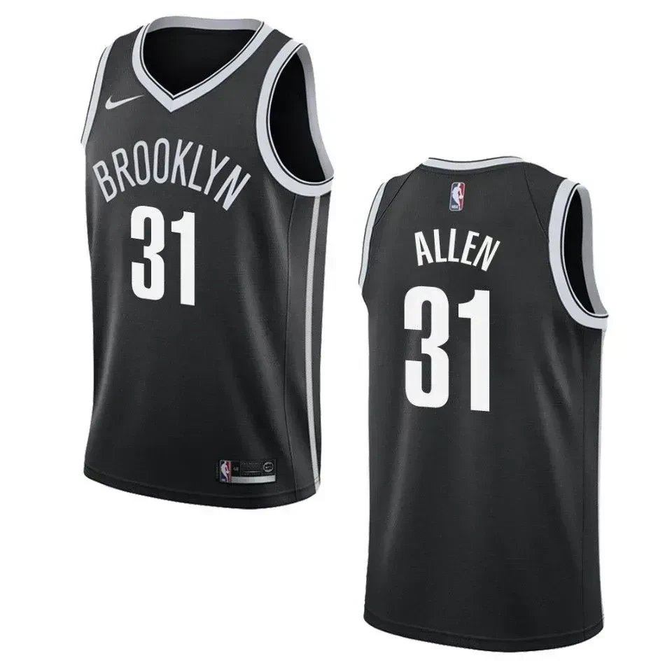 Brooklyn Nets 31 Jarrett Allen Icon Swingman Black NBA Jersey Men's