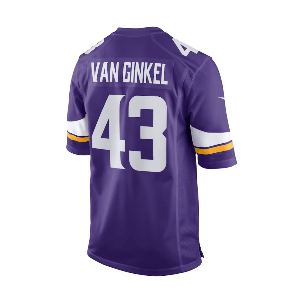 Andrew Van Ginkel 43 Baltimore Ravens 2025 Pro Bowl Patch Game Purple NFL Jersey Men's