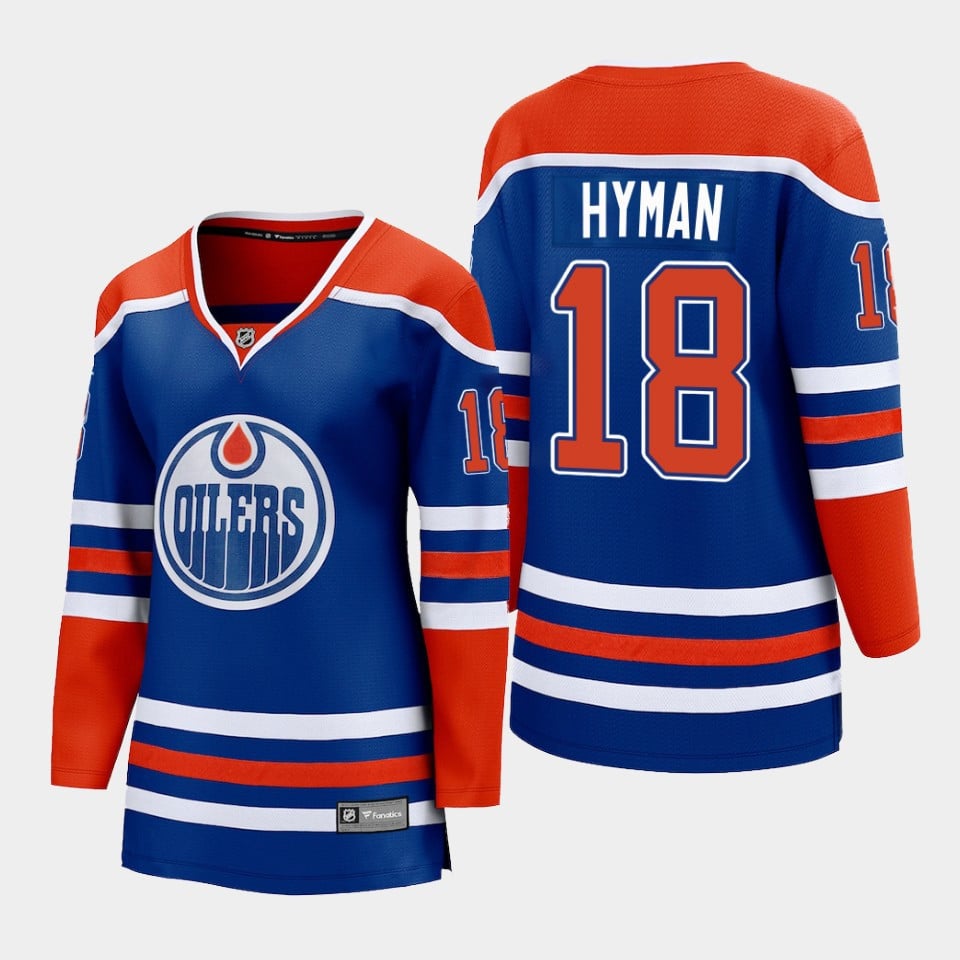 Zach Hyman 18 Edmonton Oilers Home Women NHL Jersey Women's