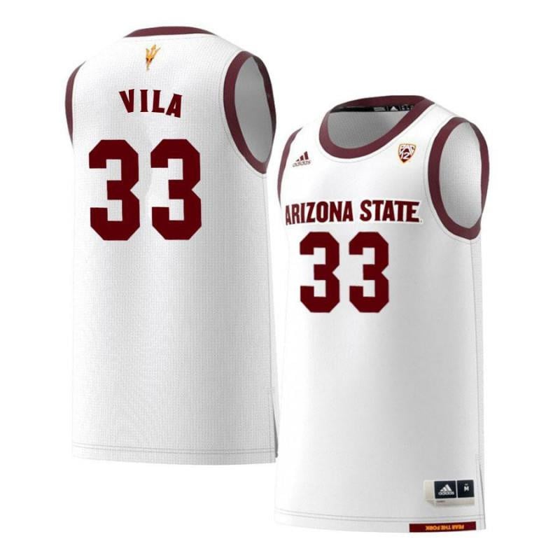 33 Ramon Vil White Retro Arizona State Sun Devils NCAA Jersey Men's