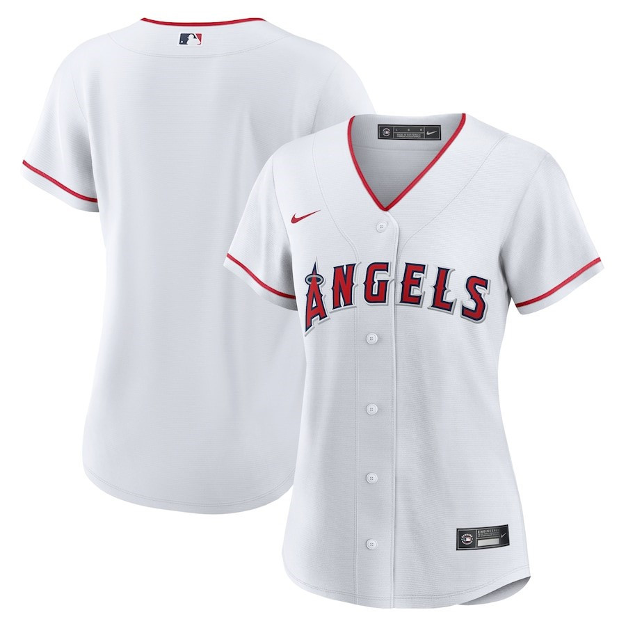Los Angeles Angels Home Team White MLB Jersey Women's
