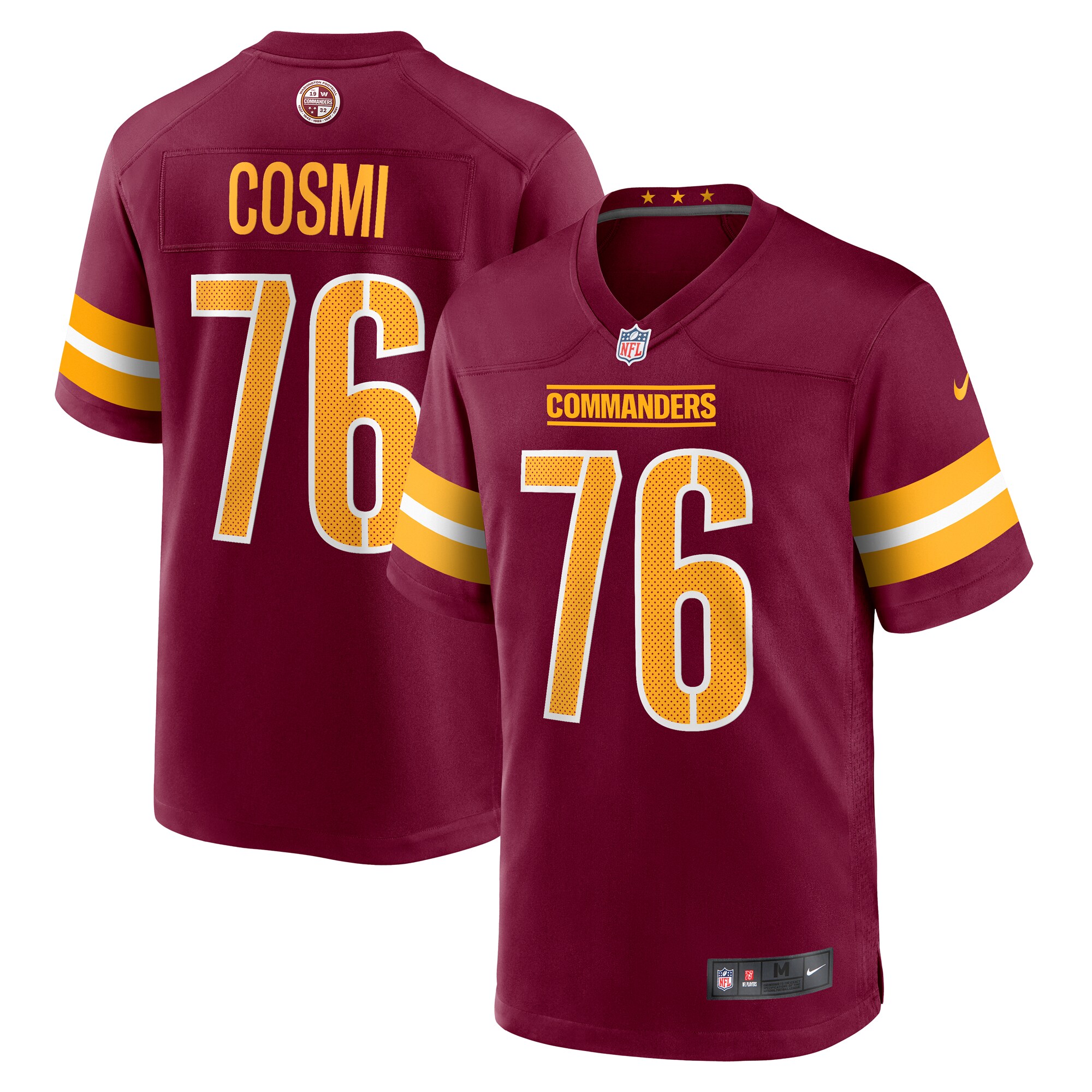 Sam Cosmi Washington Commanders Nike Game Jersey - Burgundy