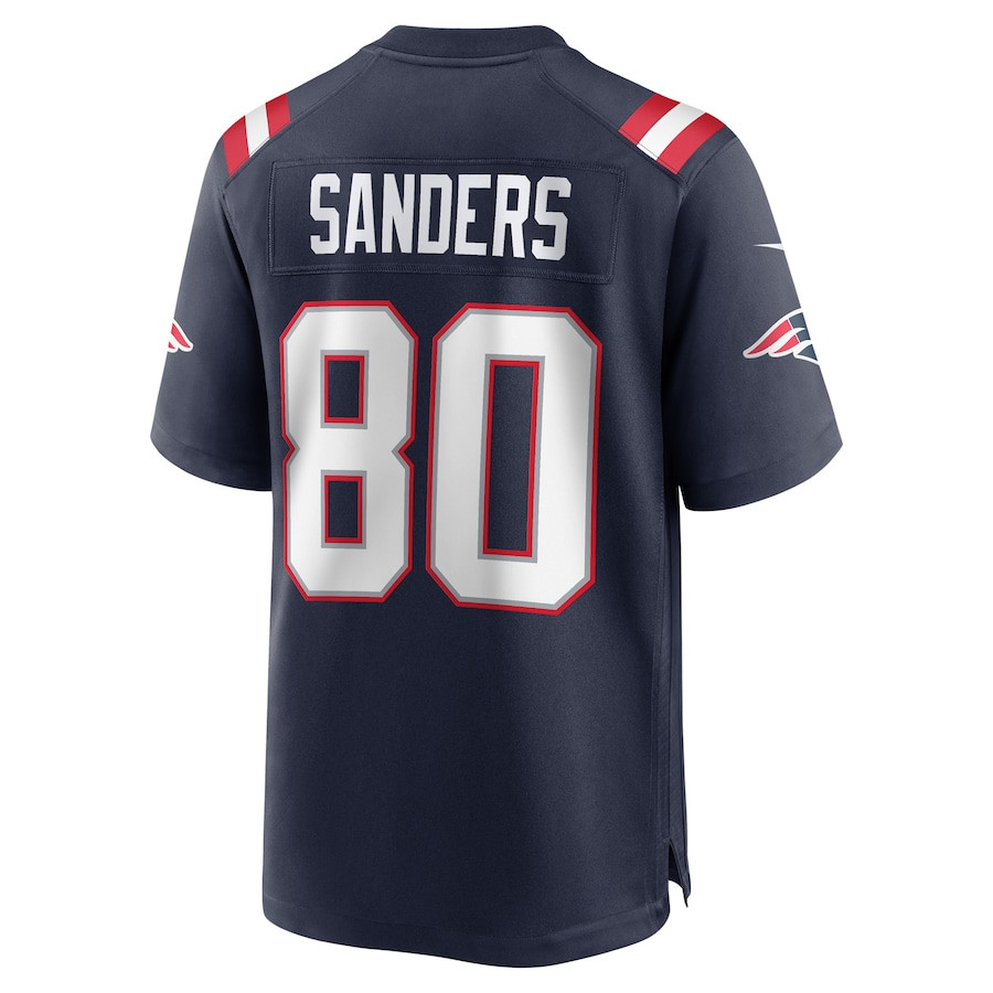 Braylon Sanders 80 New England Patriots Game Navy NFL Jersey Men's