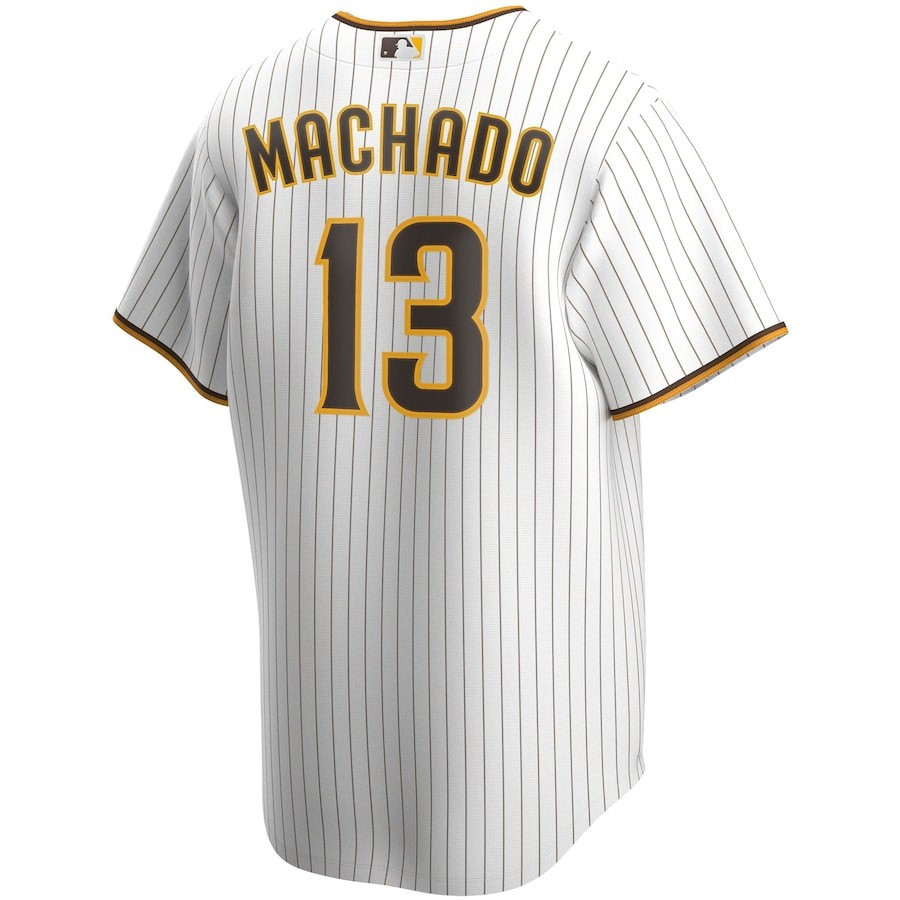 Manny Machado 13 San Diego Padres Alternate Player White MLB Jersey Men's