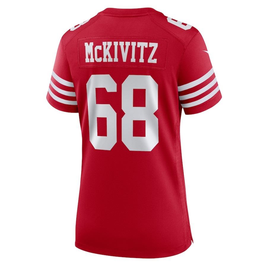 Colton McKivitz 68 San Francisco 49ers Game Scarlet NFL Jersey Women's