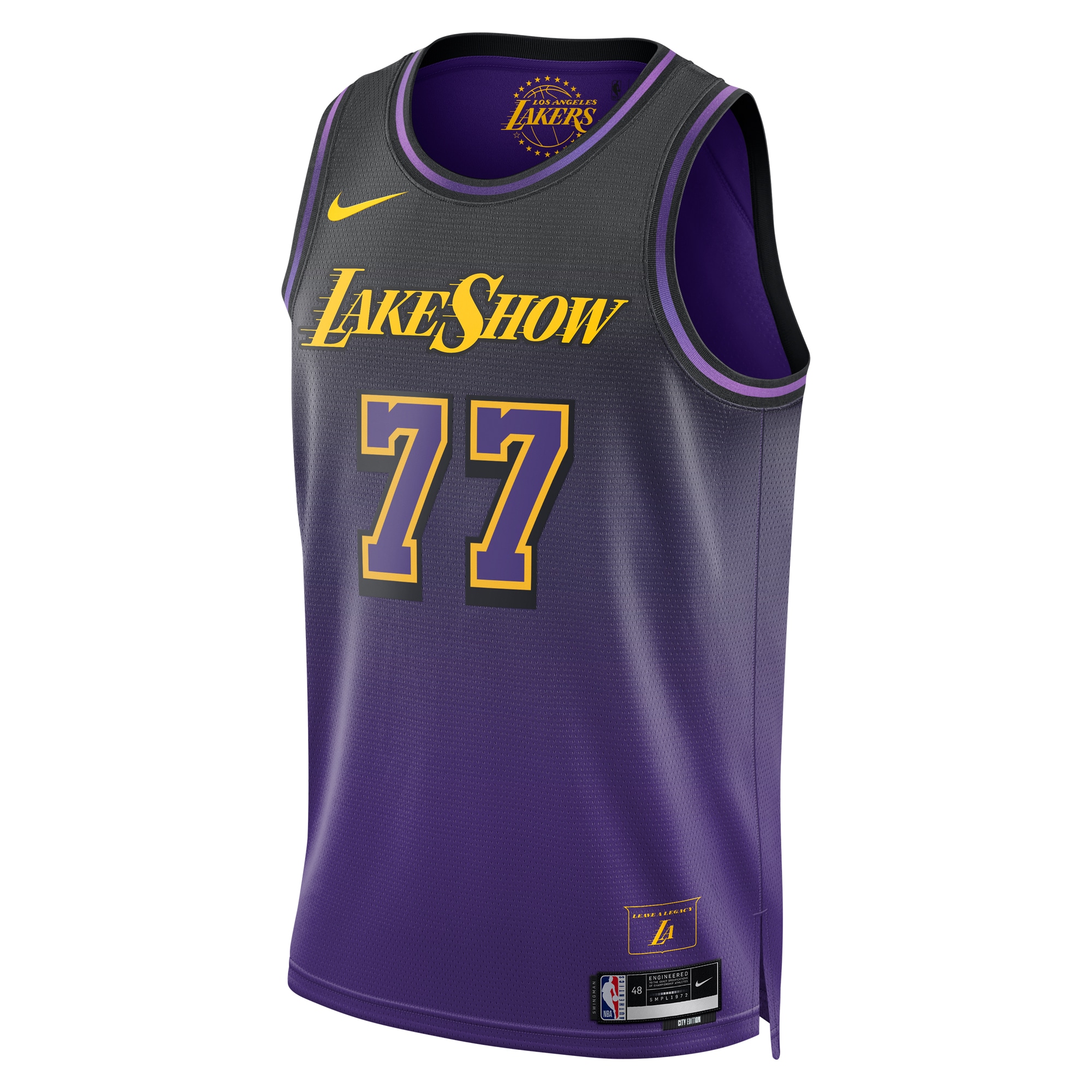 Los Angeles Lakers City Edition Swingman 2024 Purple Luka Don?i Unisex NBA Jersey Unisex