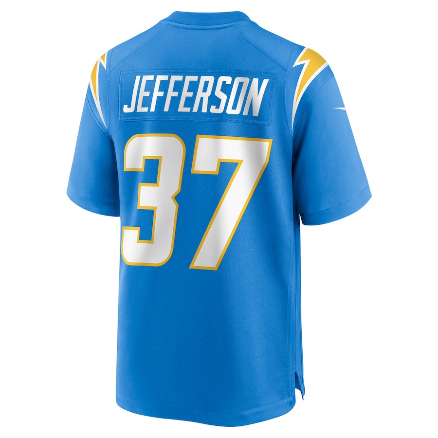 Tony Jefferson 37 Los Angeles Chargers Team Game Powder Blue NFL Jersey Men's