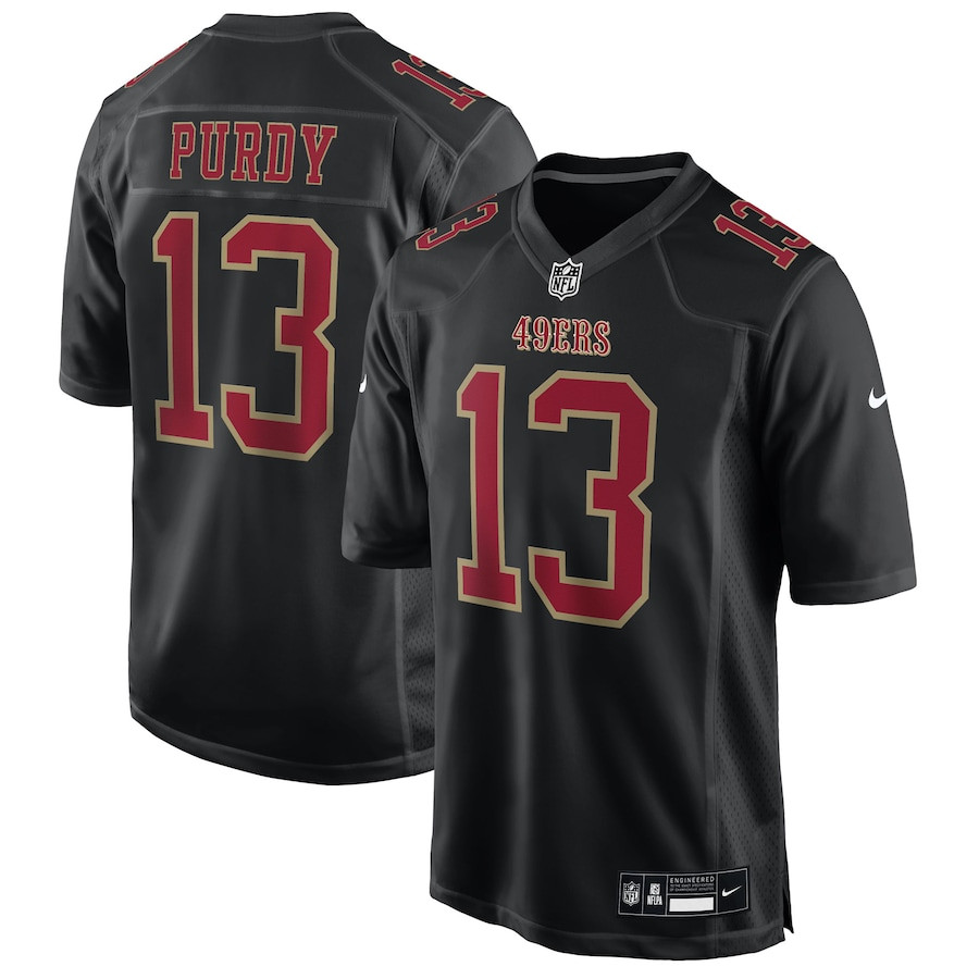 Brock Purdy 13 San Francisco 49ers Fashion Game Carbon Black NFL Jersey Men's