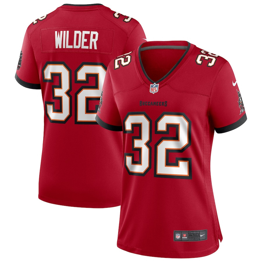 James Wilder 32 Tampa Bay Buccaneers Game Retired Red NFL Jersey Women's