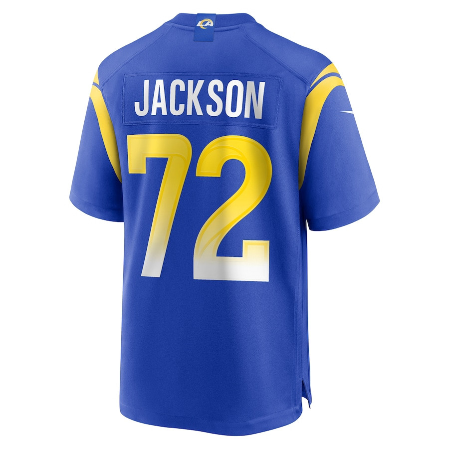 Jonah Jackson 72 Los Angeles Rams Game Royal NFL Jersey Men's