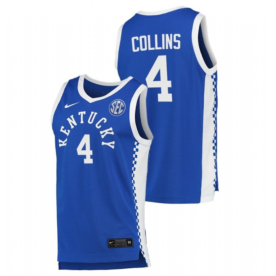 Daimion Collins 4 Kentucky Wildcats Royal College NCAA Jersey Men's