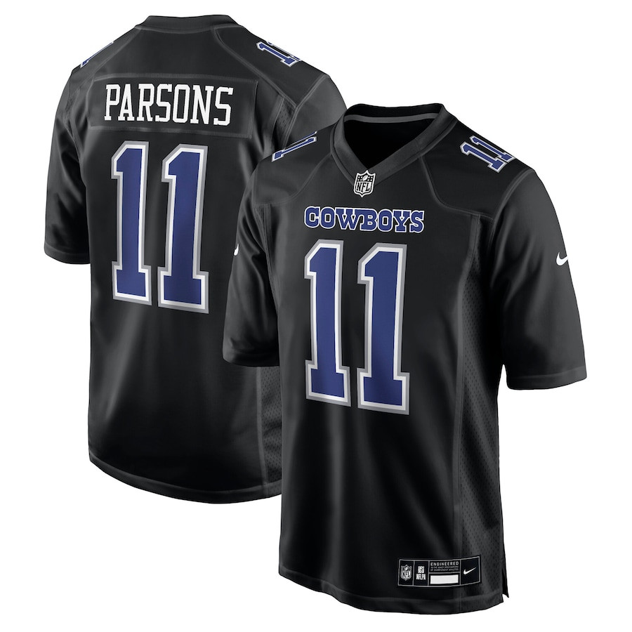Micah Parsons 11 Dallas Cowboys Fashion Game Carbon Black NFL Jersey Men's