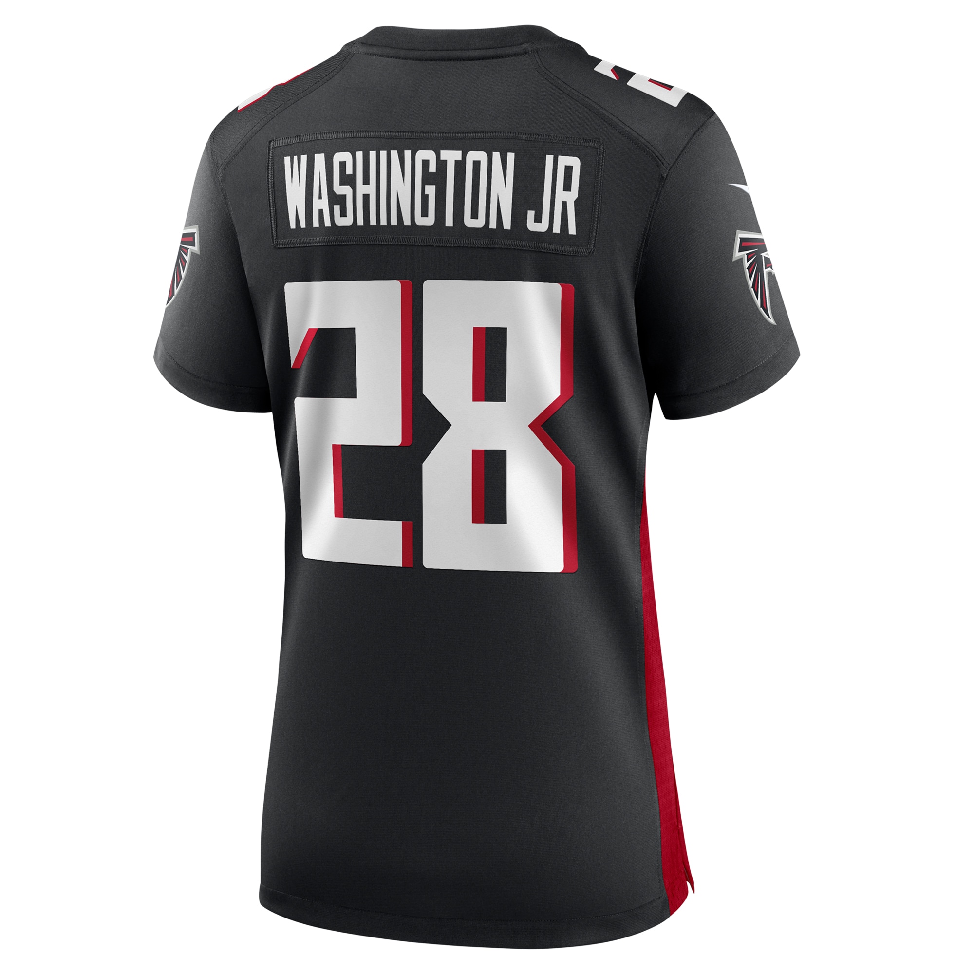 Atlanta Falcons Carlos Washington Jr. Black Team Game NFL Jersey Women's