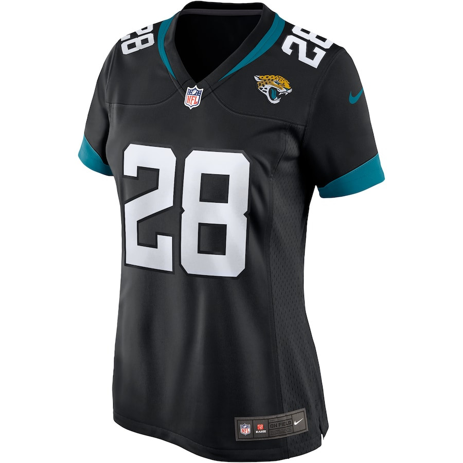 Fred Taylor 28 Jacksonville Jaguars Game Retired Black NFL Jersey Women's