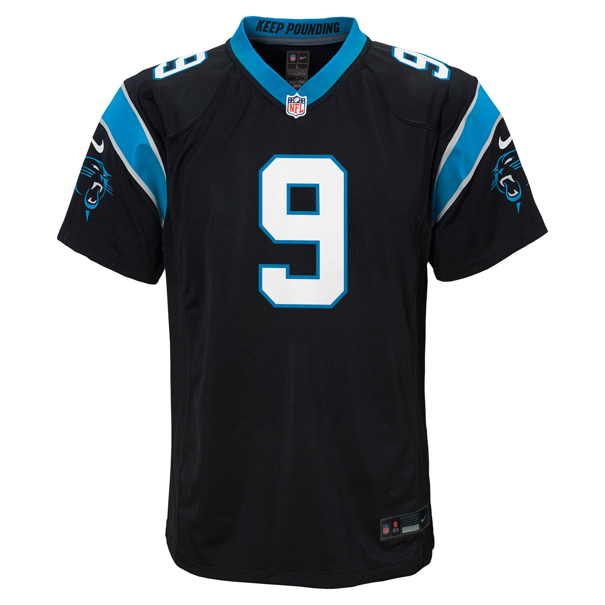 Carolina Panthers Bryce Young Black Game NFL Jersey Youth