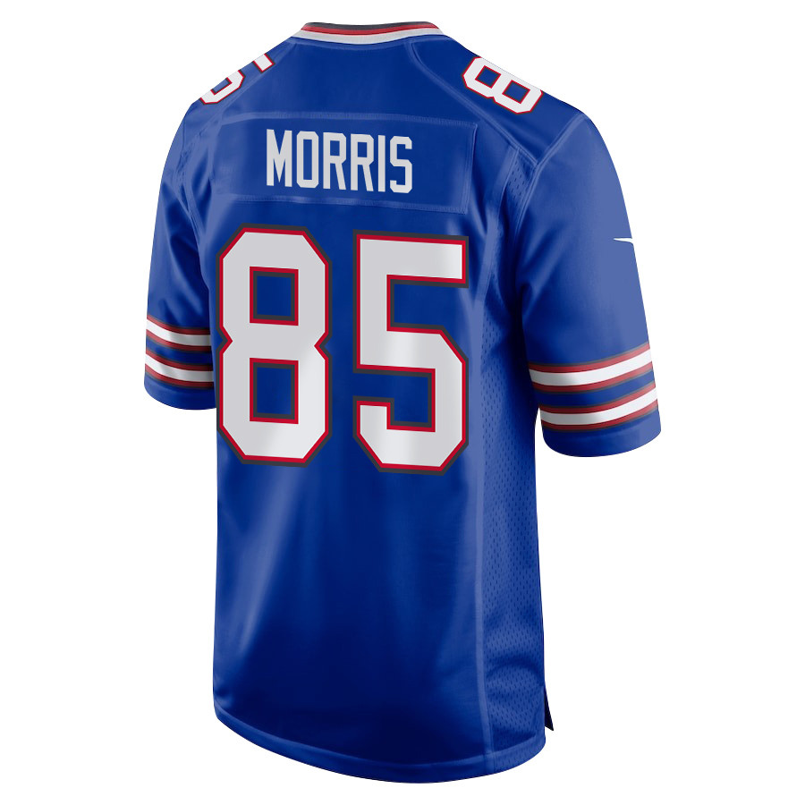 Quintin Morris 85 Buffalo Bills Super Bowl LIX New Orleans Patch Game Royal NFL Jersey Men's
