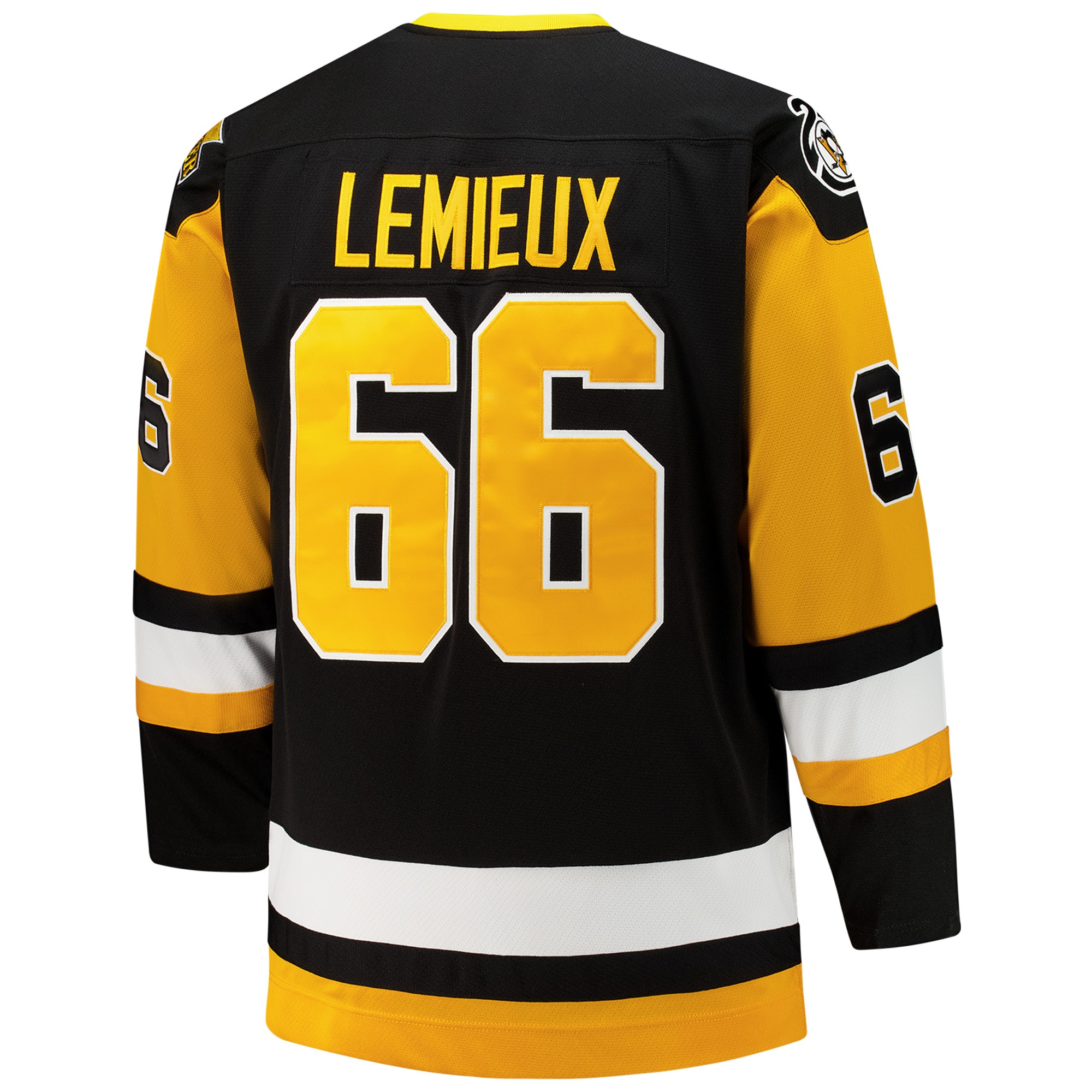 Pittsburgh Penguins Mario Lemieux Mitchell Ness Black Big Tall 1991/92 Blue Line 2.0 NHL Jersey Men's
