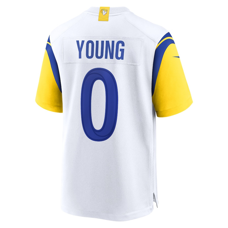 Byron Young 0 Los Angeles Rams Team Game White NFL Jersey Men's
