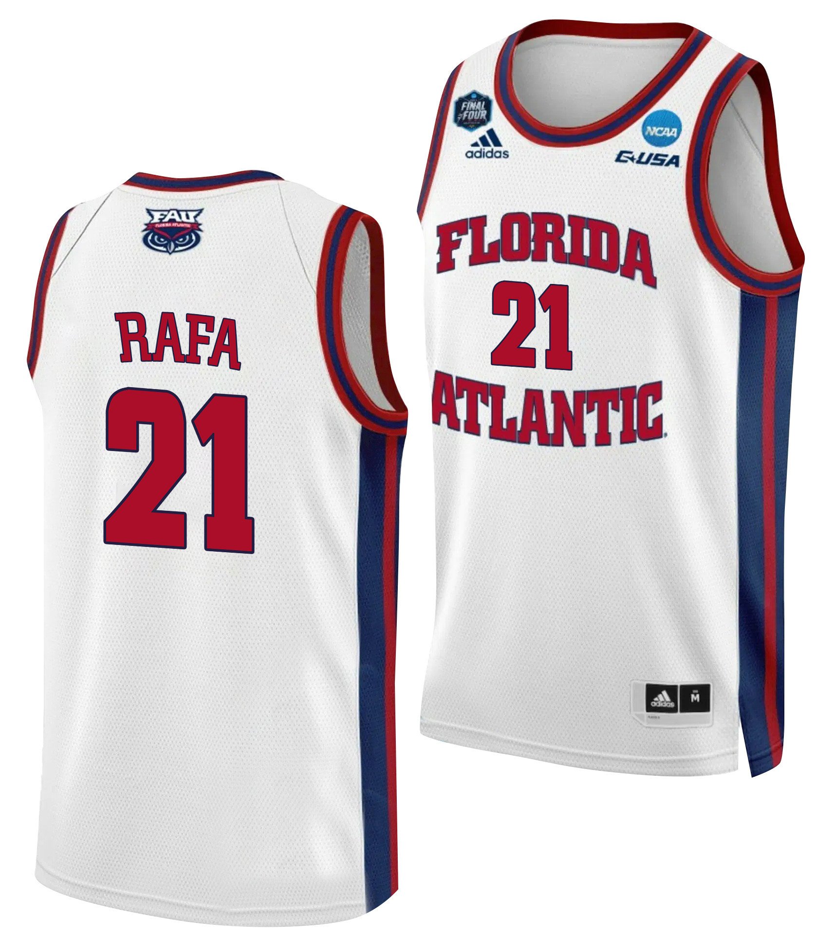 Alejandro Ralat 21 FAU Owls 2023 Final Four White NCAA Jersey Men's