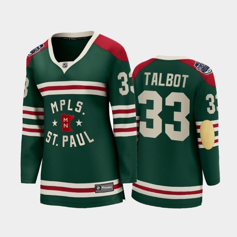 Minnesota Wild Cam Talbot 33 2022 Winter Classic State Of Green NHL Jersey Women's